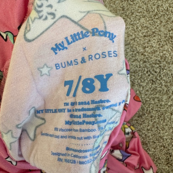 Bums and Roses My Little Pony Classic Pink Crew Neck and Leggings size 7/8y - Picture 5 of 7